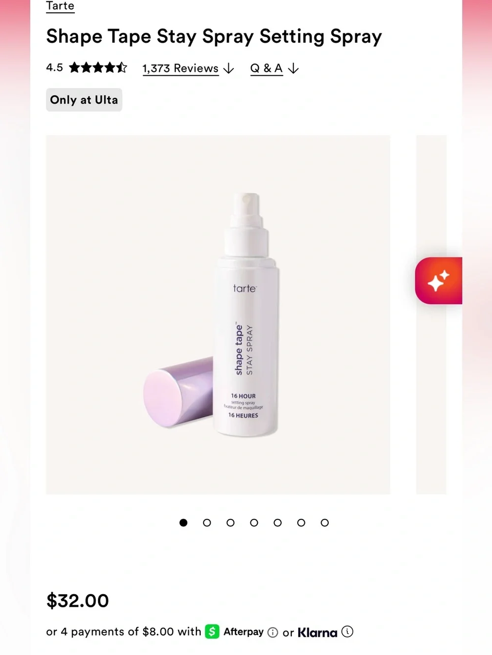 Tarte Shape Tape Stay Spray